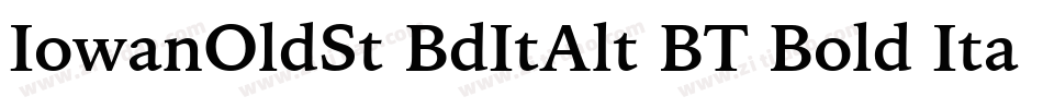 IowanOldSt BdItAlt BT Bold Italic Alternate字体转换